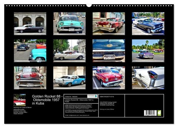 Produktbild: Golden Rocket 88 - Oldsmobile 1957 in Kuba (Wandkalender 2026 DIN A2 quer), CALVENDO Monatskalender