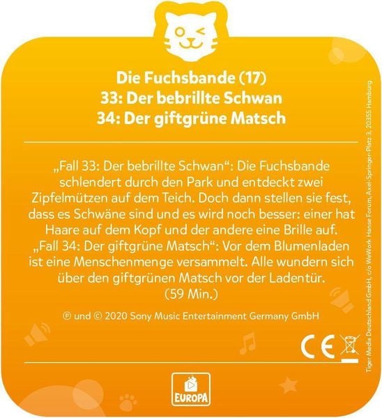 Produktbild: tigercard - Die Fuchsbande - 17: Schwan /Matsch