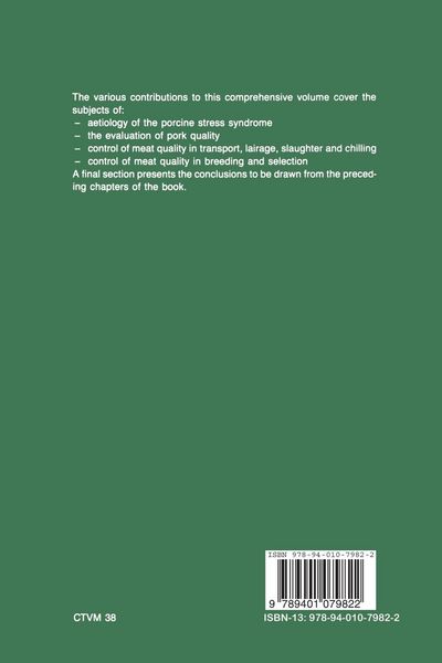 Produktbild: Evaluation and Control of Meat Quality in Pigs