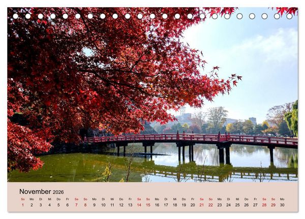 Produktbild: Japan im Herbst (Tischkalender 2026 DIN A5 quer), CALVENDO Monatskalender