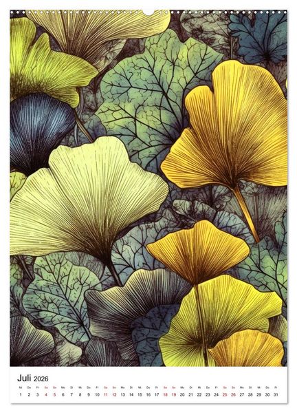 Produktbild: Ginkgo Biloba Sch&ouml;nheit (hochwertiger Premium Wandkalender 2026 DIN A2 hoch), Kunstdruck in Hochglanz