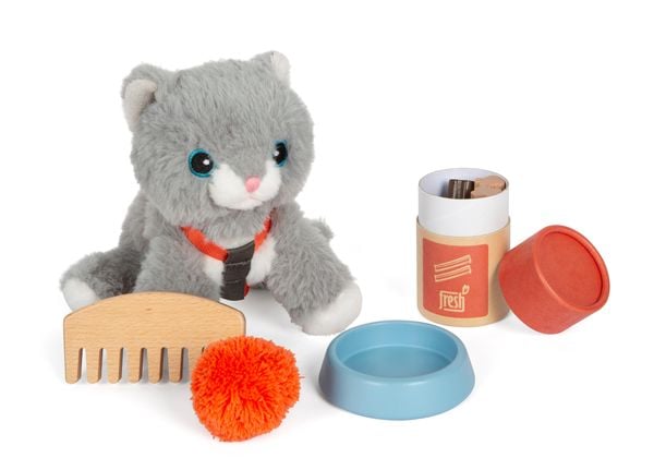 Produktbild: Katze mit Tasche und Pflege-Set
