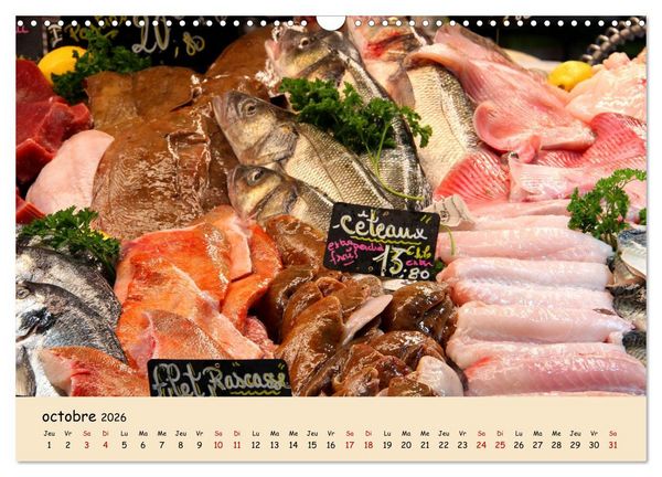 Produktbild: Aux march&eacute;s en France (Calendrier mural 2026 DIN A3 vertical), CALVENDO calendrier mensuel