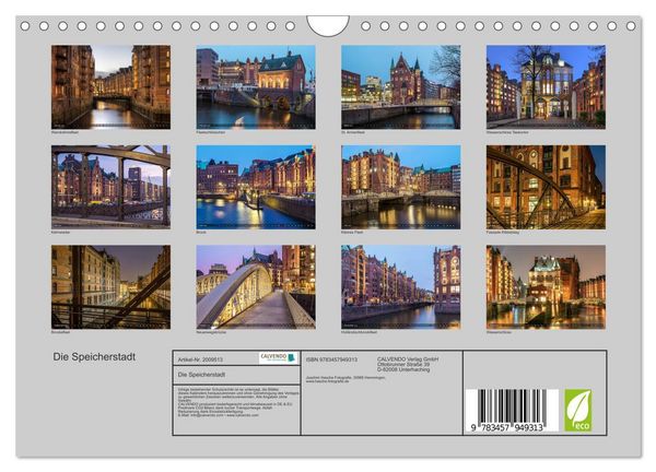 Produktbild: Die Speicherstadt (Wandkalender 2026 DIN A4 quer), CALVENDO Monatskalender