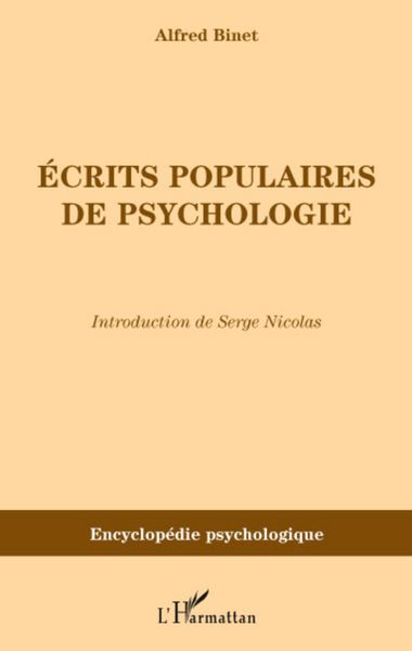 Produktbild: Ecrits populaires de psychologie