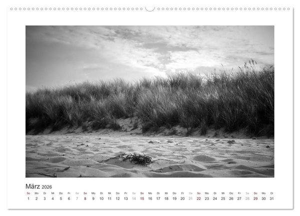 Produktbild: Monochrom Meer (Wandkalender 2026 DIN A2 quer), CALVENDO Monatskalender