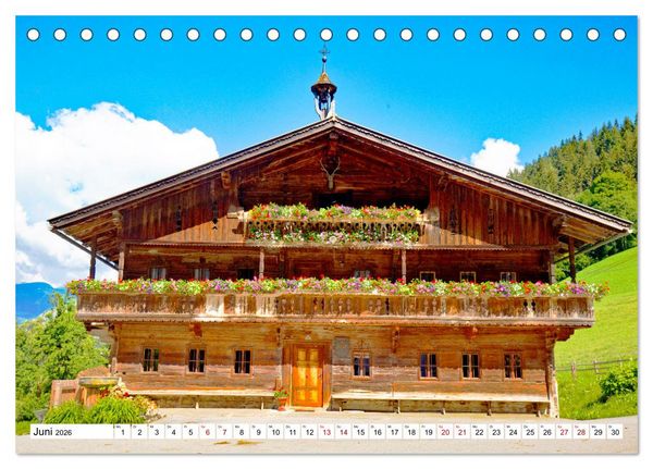 Produktbild: Tiroler Bauernh&ouml;fe Mal urig, mal feudal (Tischkalender 2026 DIN A5 quer), CALVENDO Monatskalender