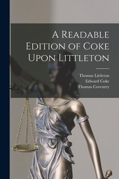Produktbild: A Readable Edition of Coke Upon Littleton