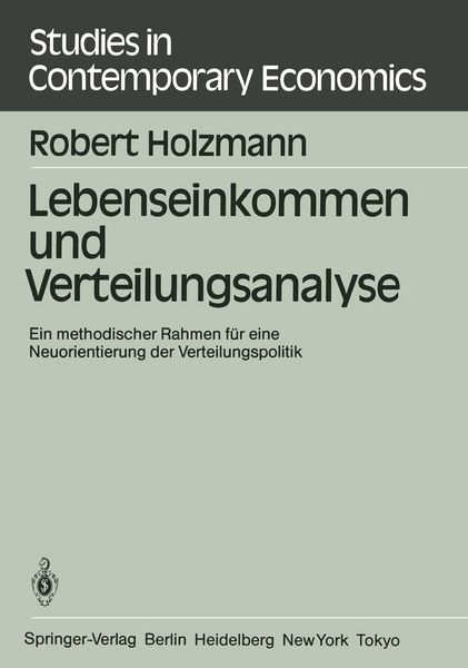 Produktbild: Lebenseinkommen und Verteilungsanalyse