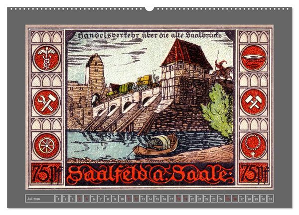 Produktbild: Gru&szlig; aus Saalfeld an der Saale (Wandkalender 2026 DIN A2 quer), CALVENDO Monatskalender