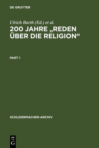 Produktbild: 200 Jahre "Reden &uuml;ber die Religion"