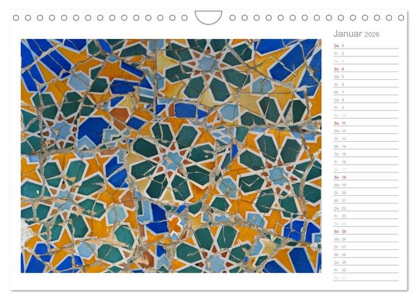 Produktbild: Kacheln und Mosaiken in Barcelona (Wandkalender 2026 DIN A4 quer), CALVENDO Monatskalender