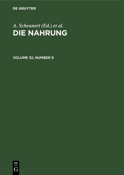 Produktbild: Die Nahrung. Volume 32, Number 9