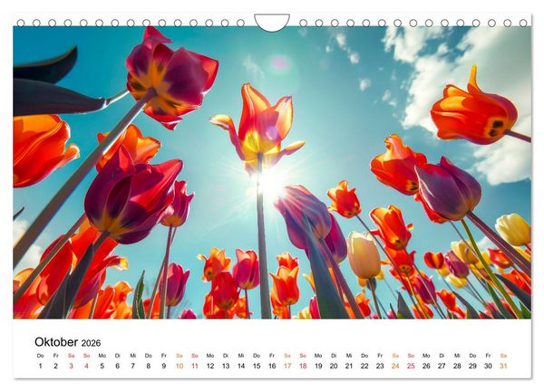 Produktbild: Tulpen - ein Farbenmeer (Wandkalender 2026 DIN A4 quer), CALVENDO Monatskalender