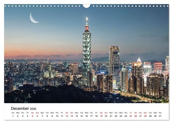 Produktbild: A Journey In Taipei (Wall Calendar 2026 DIN A3 landscape), CALVENDO 12 Month Wall Calendar