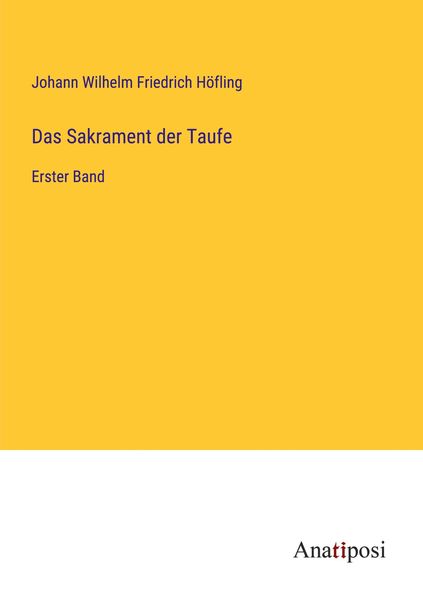Produktbild: Das Sakrament der Taufe