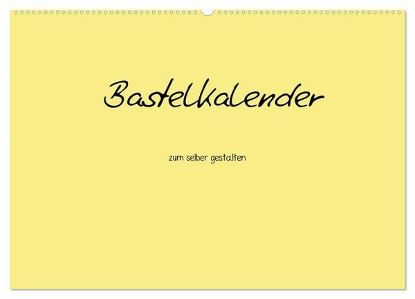 Produktbild: Bastelkalender - Gelb (Wandkalender 2027 DIN A2 quer), CALVENDO Monatskalender