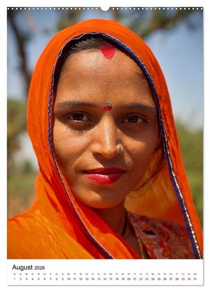 Produktbild: Portraits - Nordindien (hochwertiger Premium Wandkalender 2026 DIN A2 hoch), Kunstdruck in Hochglanz