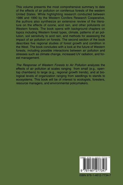 Produktbild: The Response of Western Forests to Air Pollution