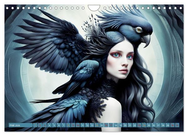 Produktbild: La muse aux oiseaux (Calendrier mural 2026 DIN A4 vertical), CALVENDO calendrier mensuel