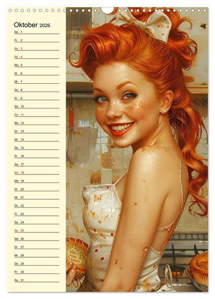 Produktbild: Schatz, ich hab gekocht! Sexy-lustige Pin-up-Girls in der K&uuml;che (Wandkalender 2026 DIN A3 hoch), CALVENDO Monatskalender
