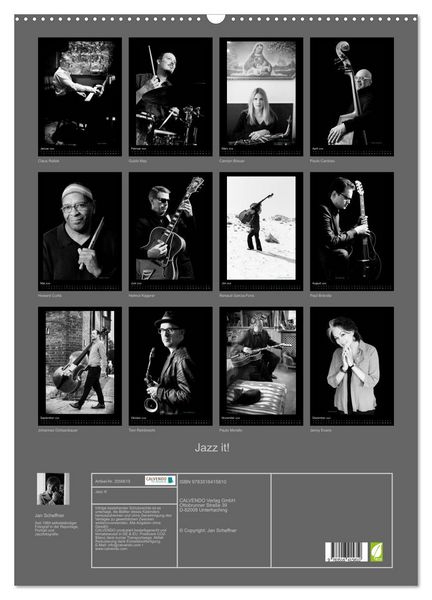 Produktbild: Jazz it! (Wandkalender 2026 DIN A2 hoch), CALVENDO Monatskalender