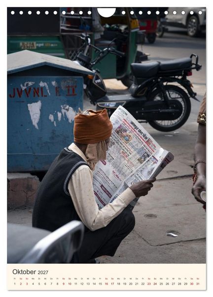 Produktbild: Stra&szlig;enleben in Rajasthan (Wandkalender 2027 DIN A4 hoch), CALVENDO Monatskalender
