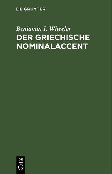 Produktbild: Der griechische Nominalaccent