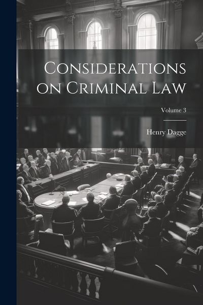 Produktbild: Considerations on Criminal law; Volume 3