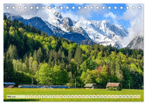 Produktbild: Unterwegs im Werdenfelser Land (Tischkalender 2026 DIN A5 quer), CALVENDO Monatskalender