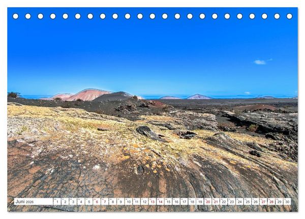 Produktbild: Lanzarote - Wo die Vulkane die Landschaft formten (Tischkalender 2026 DIN A5 quer), CALVENDO Monatskalender