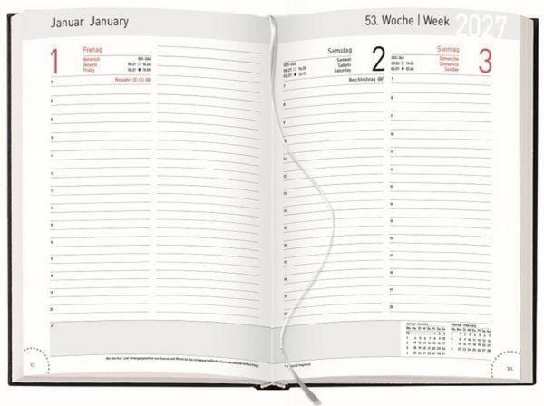 Produktbild: Buchkalender Chef-Timer Balaton blau 2027