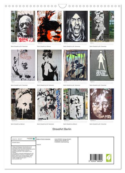 Produktbild: StreetArt Berlin (Wandkalender 2026 DIN A3 hoch), CALVENDO Monatskalender