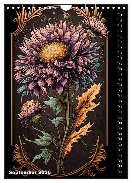 Produktbild: Jugendstil Blumen (Wandkalender 2026 DIN A4 hoch), CALVENDO Monatskalender