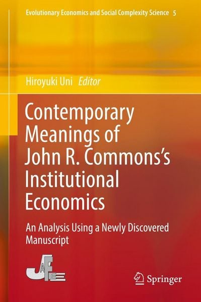 Produktbild: Contemporary Meanings of John R. Commons's Institutional Economics