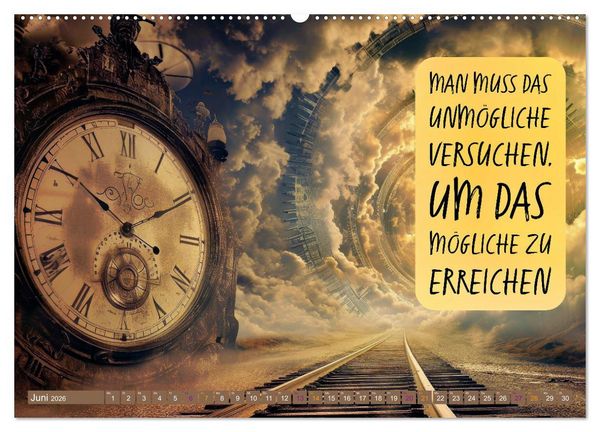 Produktbild: Im Flow der Zeit - im Hier und Jetzt (Wandkalender 2026 DIN A2 quer), CALVENDO Monatskalender
