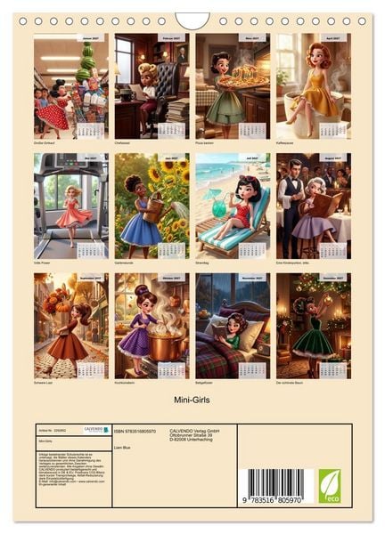 Produktbild: Mini-Girls (Wandkalender 2027 DIN A4 hoch), CALVENDO Monatskalender