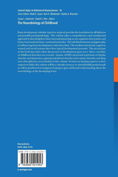 Produktbild: The Neurobiology of Childhood