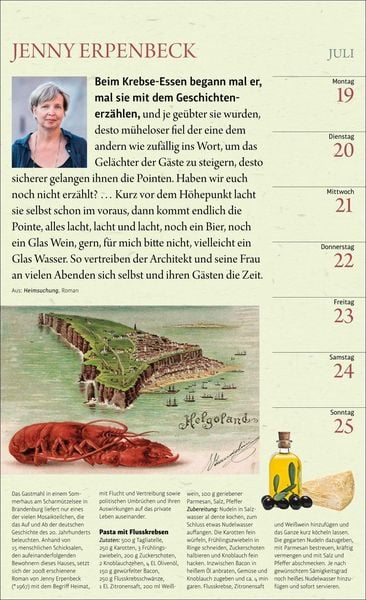 Produktbild: Sybil Gr&auml;fin Sch&ouml;nfeldts Literarischer K&uuml;chenkalender Wochenkalender 2027