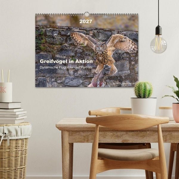 Produktbild: Greifv&ouml;gel in Aktion - Dynamische Flugbilder und Portr&auml;ts (Wandkalender 2027 DIN A3 quer), CALVENDO Monatskalender