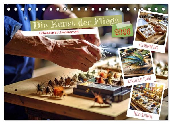 Produktbild: Die Kunst der Fliege (Tischkalender 2026 DIN A5 quer), CALVENDO Monatskalender