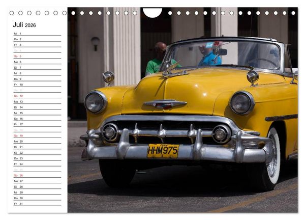 Produktbild: Cars on Cuba (Wandkalender 2026 DIN A4 quer), CALVENDO Monatskalender