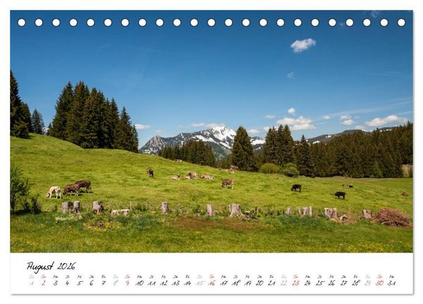 Produktbild: Oberallg&auml;uer Landschaft (Tischkalender 2026 DIN A5 quer), CALVENDO Monatskalender