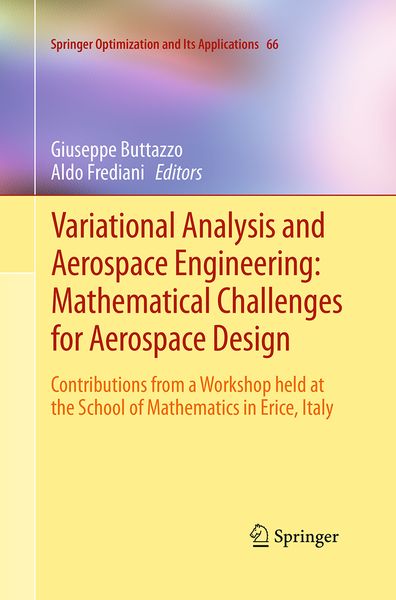 Produktbild: Variational Analysis and Aerospace Engineering: Mathematical Challenges for Aerospace Design