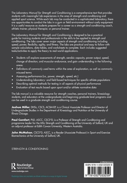 Produktbild: Laboratory Manual for Strength and Conditioning