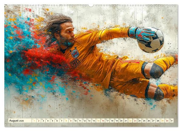 Produktbild: Fu&szlig;ball Torwart (hochwertiger Premium Wandkalender 2026 DIN A2 quer), Kunstdruck in Hochglanz