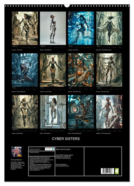 Produktbild: CYBER SISTERS (Wandkalender 2026 DIN A2 hoch), CALVENDO Monatskalender