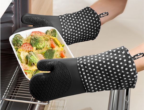Produktbild: Topfhandschuhe Silikon Schwarz, 1 Paar
