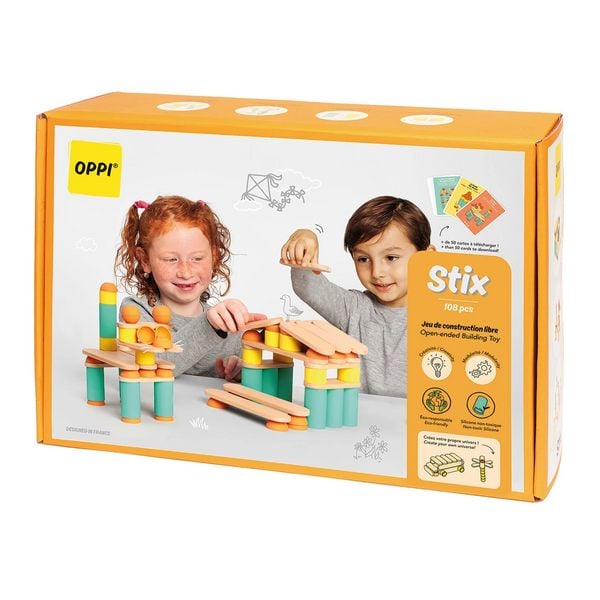 Produktbild: OPPI TOYS - Stix Konstruktionsspielzeug 108-teilig