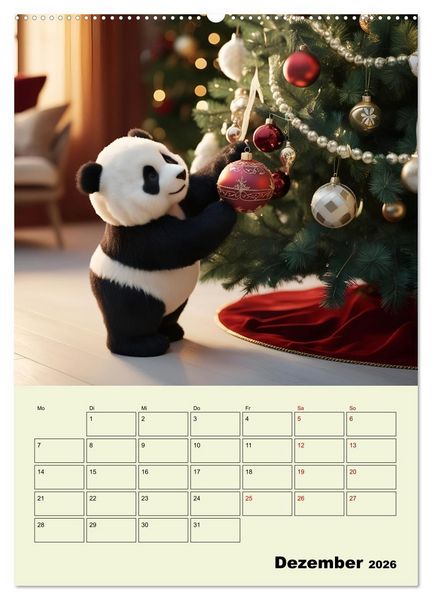 Produktbild: Ein pandastarkes Jahr - Flauschige Pandab&auml;ren zum Verlieben (hochwertiger Premium Wandkalender 2026 DIN A2 hoch), Kunstdruck in Hochglanz